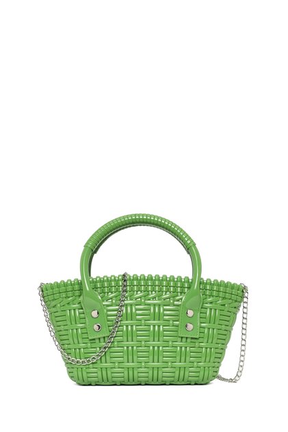 Women's Green Long Strap Mini Jelly Shoulder Bag 26Sbd2170Pv