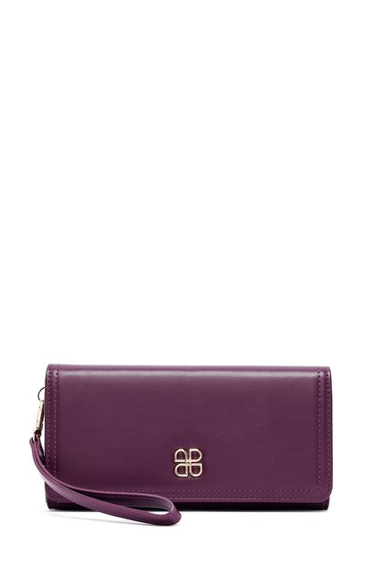Portofel de damă cu detaliu cu curea violetă 000A2D561318