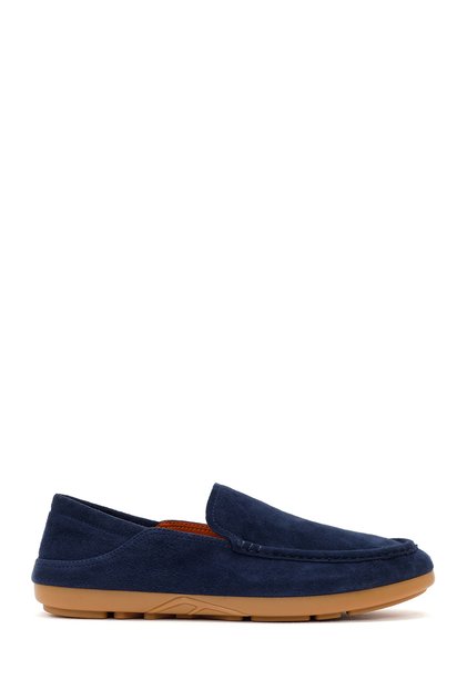 Men's Navy Blue Suede Leather Loafer 26Sfd697910