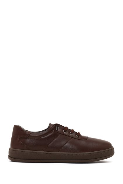 Women's Brown Lace-Up Leather Comfort Shoes Af460013Dv