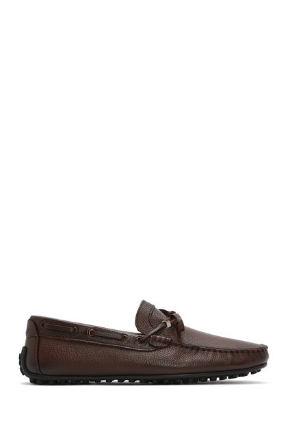 Men's Brown Tasseled Leather Loafer 26Sfd7548Ft