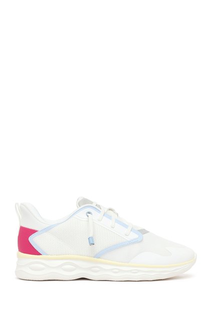 Zero Women's White Lace-Up Thick-Soled Fabric Sneakers 26Pfe49526F