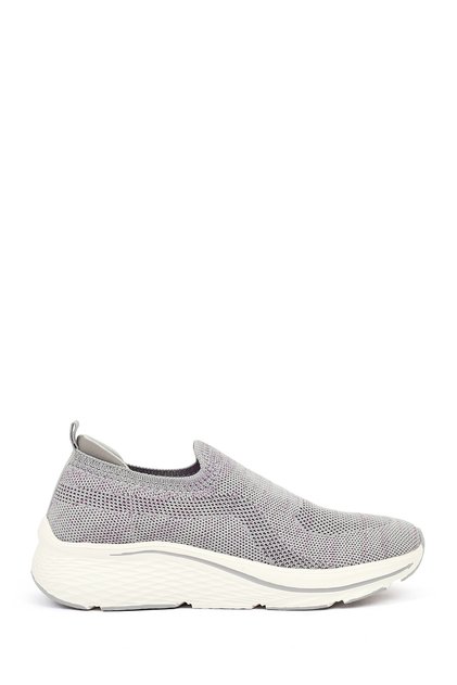 Zero Women's Gray Thick Sole Fabric Sneaker 26Pfe49316F