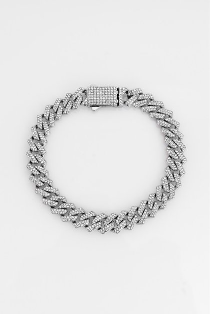 8mm Iced Out Prong Chain Erkek Bileklik KA1370GM