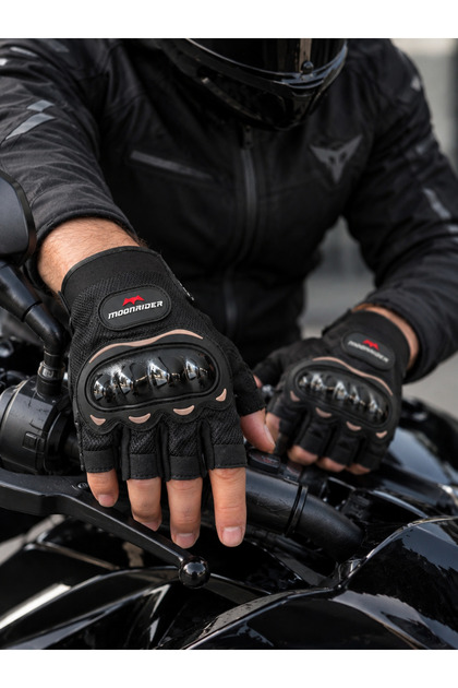 Motorcycle Gloves Cut-Resistant Half Finger Biker Gloves Ce En-13594 Protection Motor Glove Nx-10