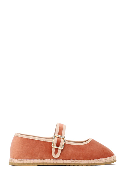 Women's Powder Buckle Fabric Mary Jane Ballerinas 26Pfd20626F