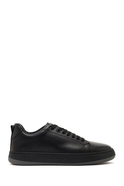 Men's Black Lace-Up Leather Sneaker WM790007DV