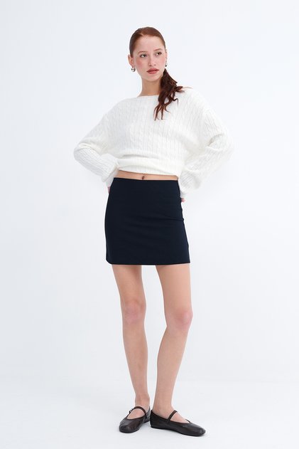 Zippered Mini Skirt E241066