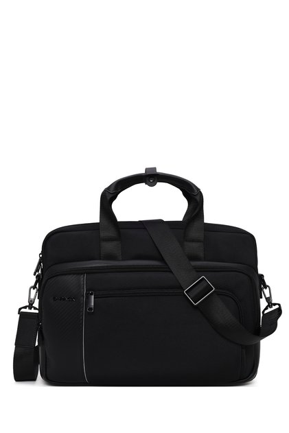 D-Pack Men's Black Fabric Briefcase 26Sbd30306F