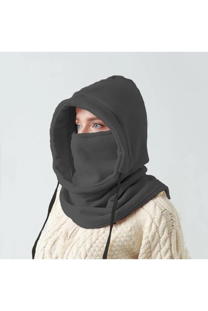 unisex grey-Balaclava Winter Balaclava Face Mask, Windproof Thermal Hooded Scarf for Skiing Cycling