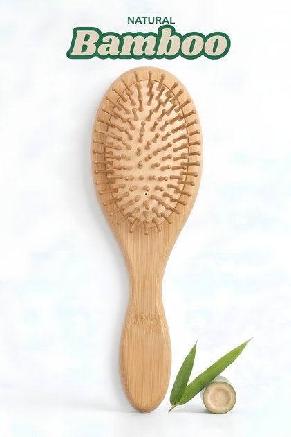 100% Natural Bamboo Oval Hairbrush