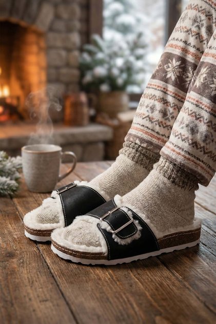 Cork Sole Women's Slippers