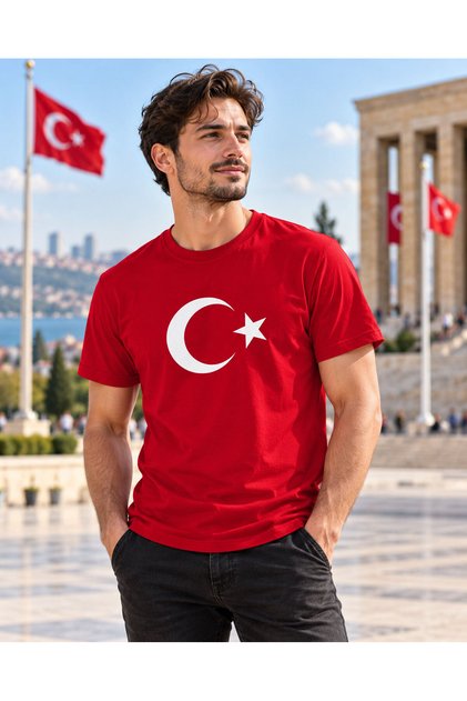 Turkish Flag Printed 100% Cotton Premium T-Shirt