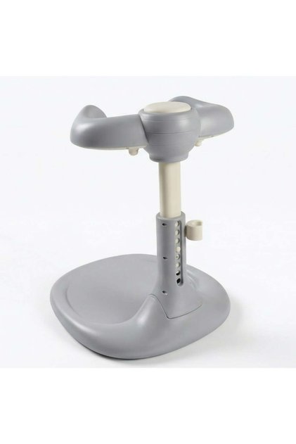 Baby Shower Support Stand for Standing Position and Adjustable Height, Grey