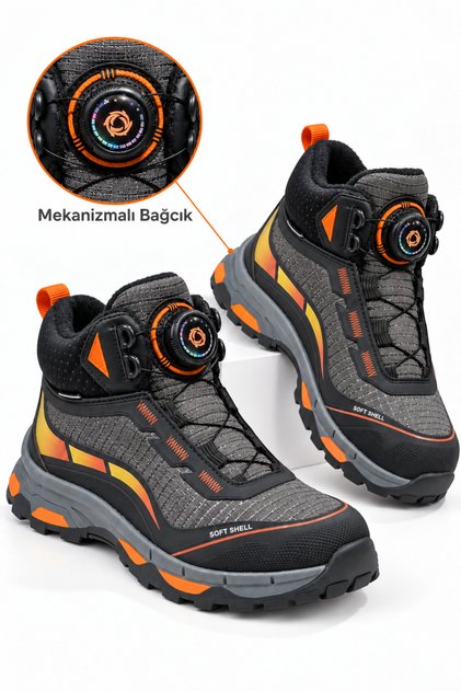 Erkek Çocuk Bot Kaymaz Taban Suya Dayanıklı İçi Kürklü Outdoor