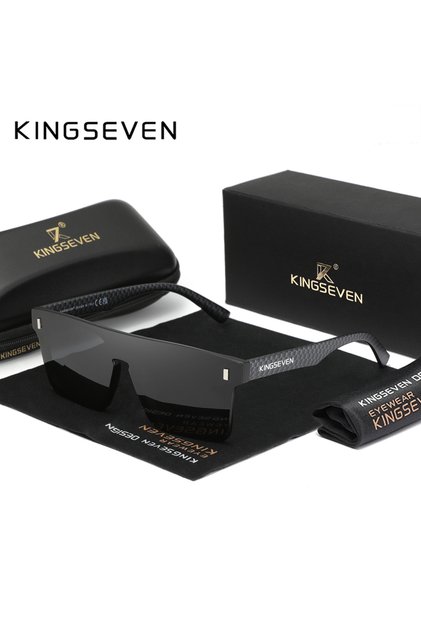 Limited Black KINGSEVEN Design Polarized Sunglasses For Women Big Frame Eyewear Men UV 400 Protectio