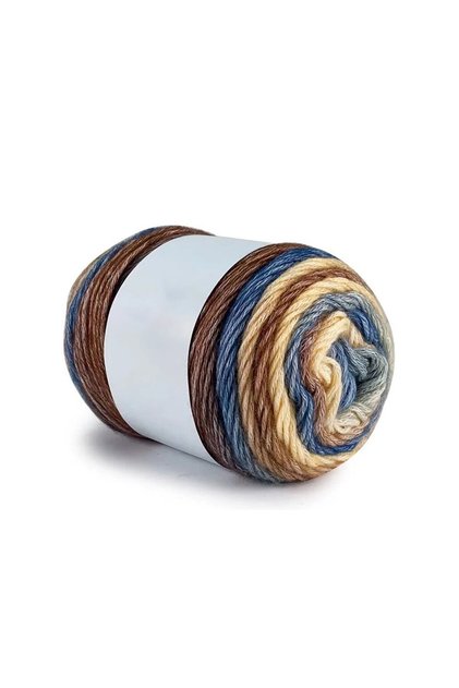 1162 Pure Cotton Rainbow Crochet Thread Ten-Quarter Cake Weaving Yarn Long Gradient Dyeing for Craft