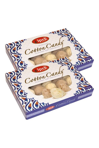 Plain and Cocoa Flavored Pişmaniye, 330g, Pack of 2.