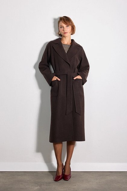 Classic Wool Coat - Brown