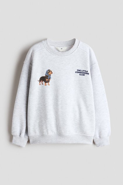 Bol Kesimli ve Baskılı Sweatshirt