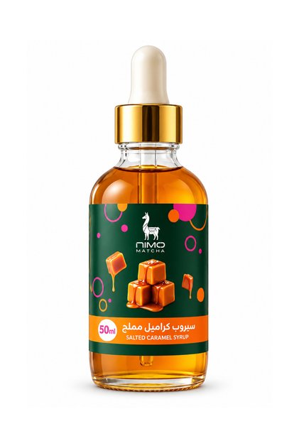 Nemo Matcha - Salted Caramel Syrup 50ml | Syrup with a Taste of Salted Caramel for the Preparation of Matcha Latte, Coffee, Hot and Cold Drinks and Desserts