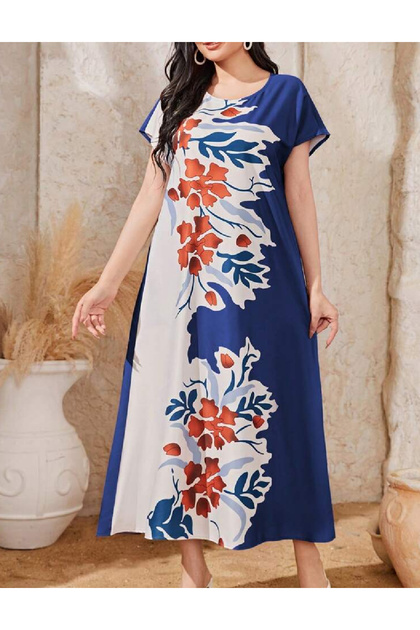 Rochie lunga, Bleumarin