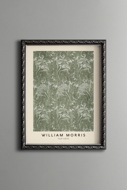 Green Ivy Pattern - Vintage Patterned Painting - Slim Model