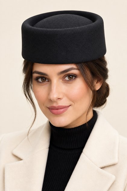 Women's Pillbox Model Hat Without Brim