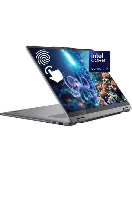Yoga 7i 2-in-1 16" | 2K IPS Touchscreen Laptop | Intel Core Ultra 7 355 Processor | 16GB RAM, 512 SSD | Intel Graphics, Windows 11, 360° Convertible | Luna Grey