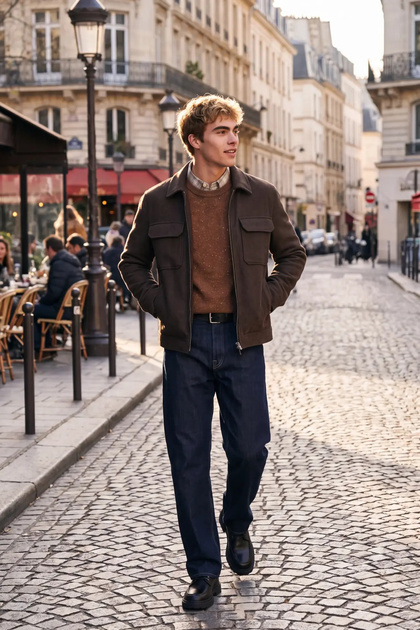 Men's Jprbluwakefıeld Waterproof Wool Coat 12300742 Chocolate Brown.