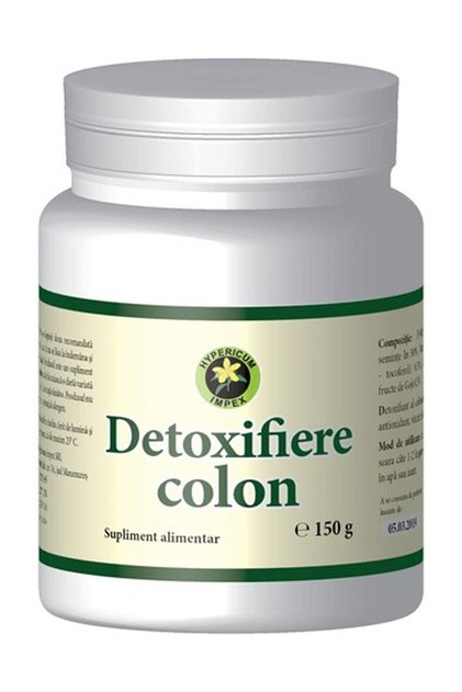Detoxifiere colon Hypericum, supliment alimentar cu psyllium si seminte de in, 150 g