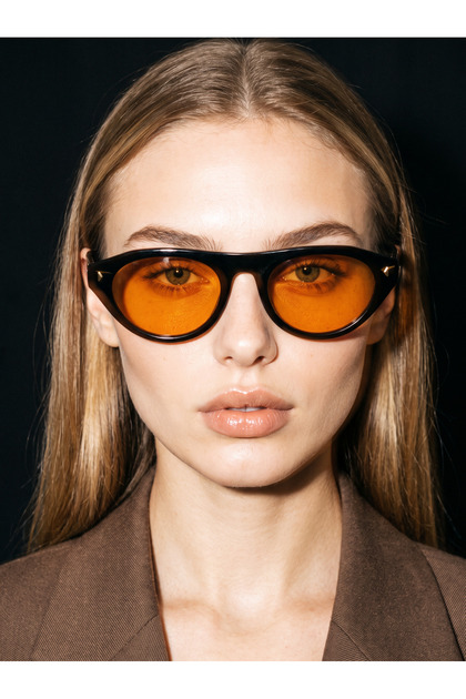 Marbling Black Orange Circadian Balance Glasses