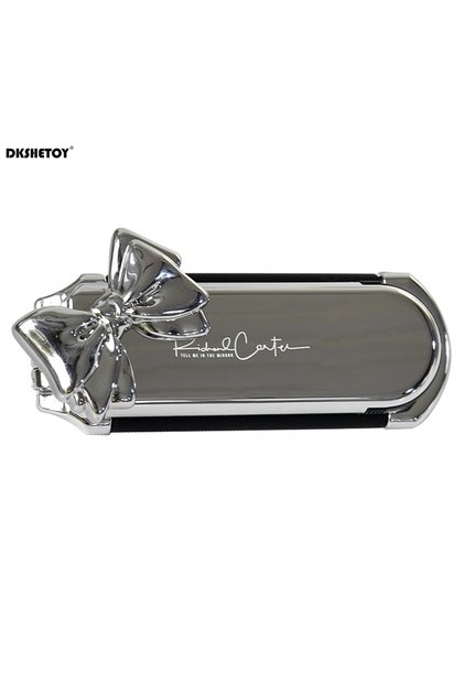 Silver Folding Mini Hair Combs with Mirror For Travel hair styling tools Cartoon Hairbrush Head Mass