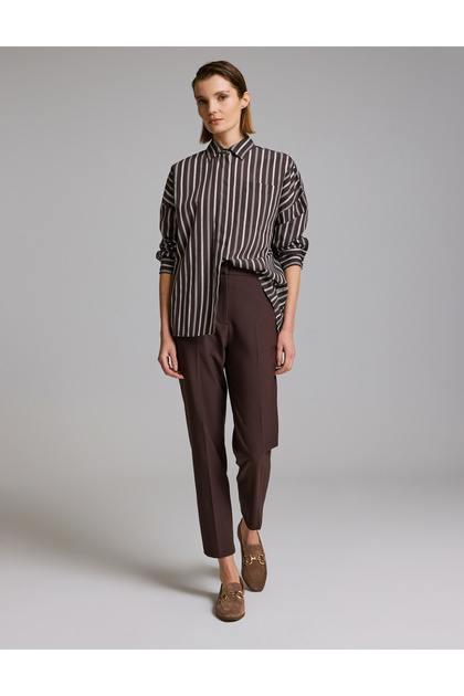 Brown Carrot Fit Fabric Pants 50331138-VR029