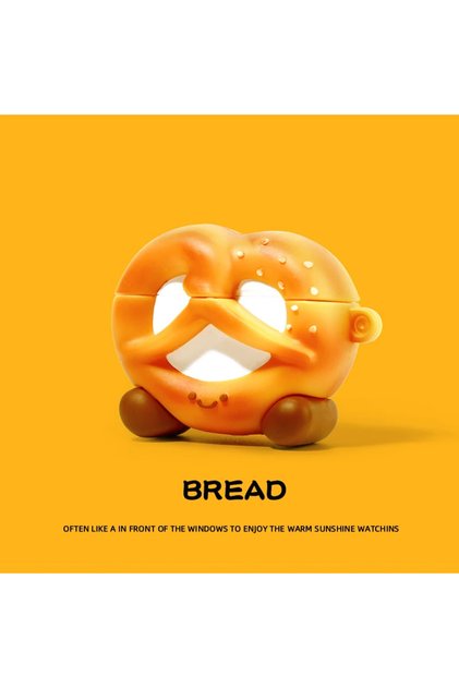 For AirPods 4 Bread 01 3D Chocolate Cookies Bread Case For AirPods 1 2 3 4 5 Pro Cartoon Cute Earpho
