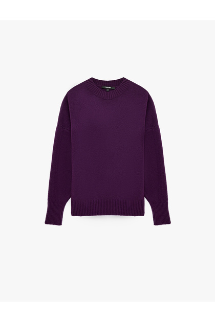 Oversize Triko Kazak Bisiklet Yaka Uzun Kollu