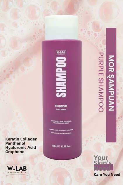 Purple Shampoo 400 ml for Blonde, Platinum, Gray and Light Colored Hair