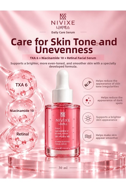 Txa 6 + Niacinamide 10 Retinal Anti-Blemish, Skin Tone Evening, and Brightening Facial Serum, 30 Ml.