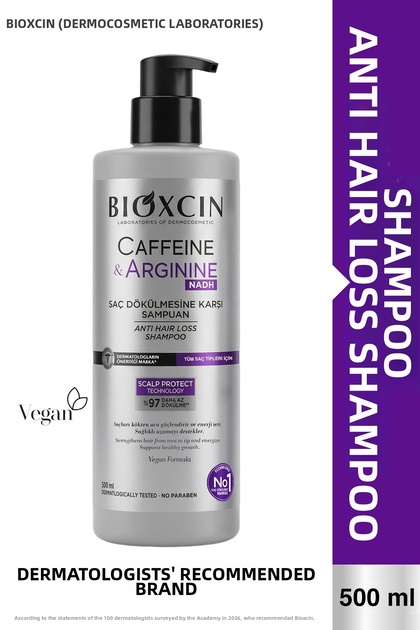 Caffeine & Arginine Nadh Shampoo 500 ml – Anti-Hair Loss Care - Caffeine, Arginine