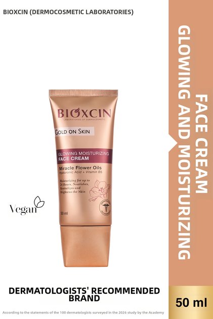 Gold on Skin Radiant Moisturizing Face Cream 50 ml – Hyaluronic Acid, Vitamin B5, Miraculous Oils
