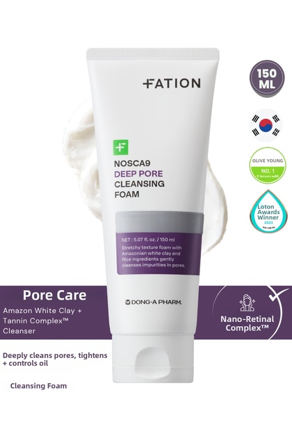 Nosca9 Deep Pore Cleansing Foam | Nano-Retinal Rx â„¢ & Anti-Pore and Blackhead Foam with 0.5% Bha, 150ml