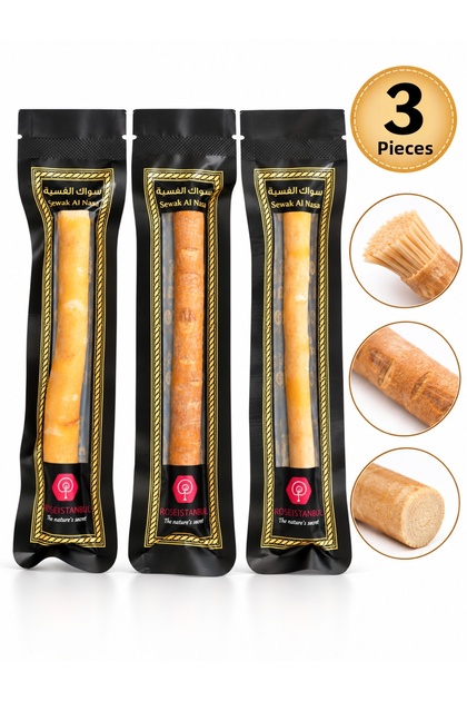 Premium Miswak (3 pieces) SEWAK AL NAFISA – Natural Tooth-Cleaning Sticks from Pakistan