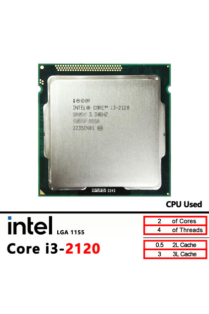 Core i3-2120 Used i3 2120 3.3 GHz Dual-Core CPU 3M 65W LGA 1155