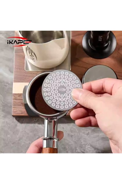 شاشة IKAPE Espresso V2Puck مقاس 58 مم لتحضير القهوة، شاشة ترشيح دقيقة مُحسّنة لماكينة تحضير القهوة المنزلية 51