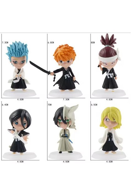 1 set 1Set Wholesale BLEACH Action Figure Figure PVC Black Ichigo figurine Cool Cute Anime Figure