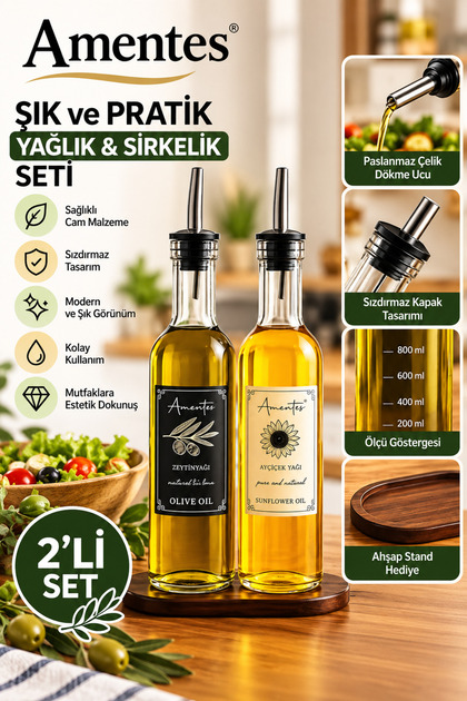 chef yağlık zeytinyağı ayçiçek yağlık şişe SET