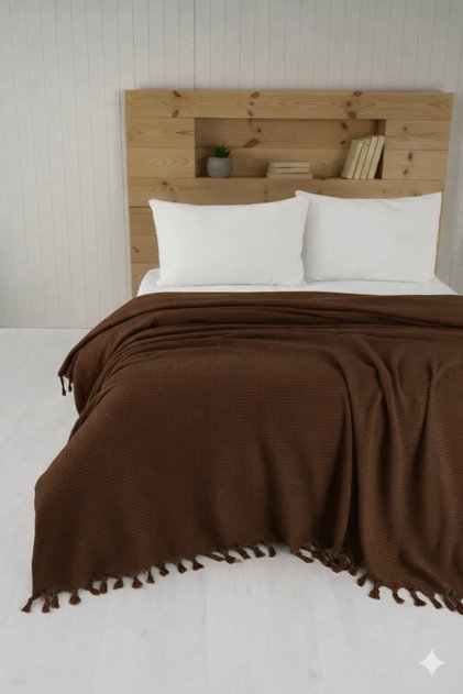 Brown Double Hand-Tied Soft Pike 200X230Cm