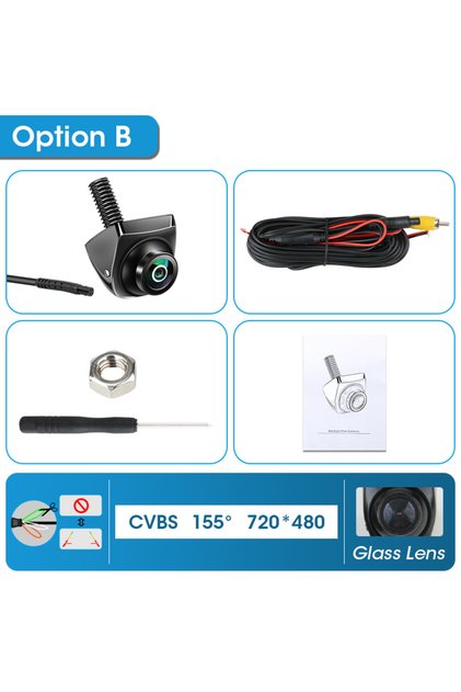 CVBS 720P AHD 1920x1080P CVBS Night Vision 12V IP68 Waterproof 170° Degree Fisheye Golden Lens Full