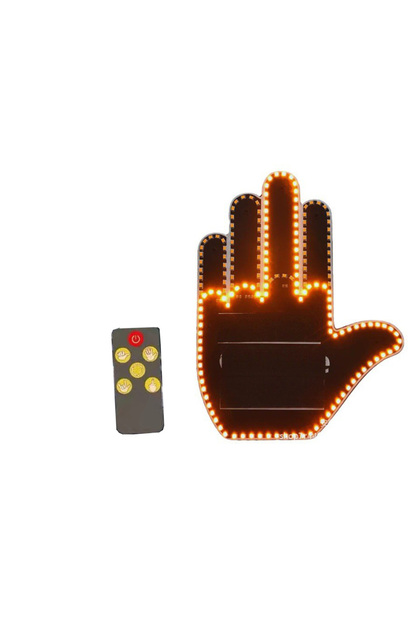 WHITE TCYATO Car Finger Light with Remote Control Cool Fun Interior Light Finger Up LED Middle Fing