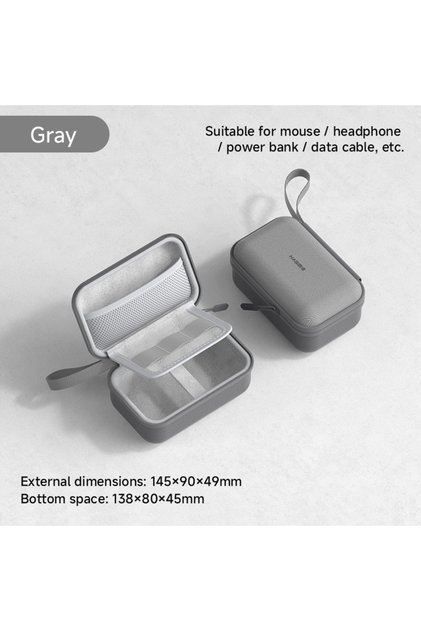 Gray Hagibis Electronic Organizer Travel Case Bag for Mouse Portable Carry Case for Wireless Mouse C